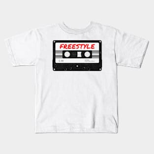 Retro 80s Music Freestyle Mixtape Red Kids T-Shirt